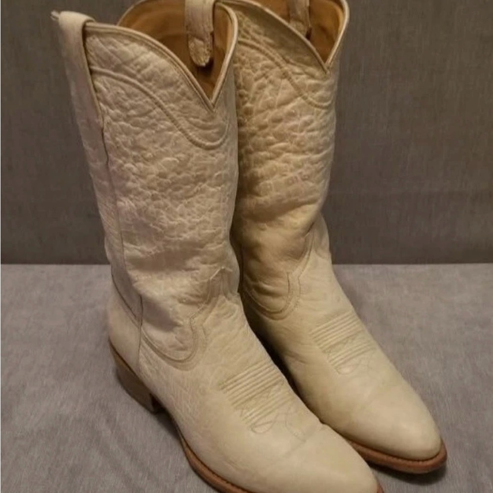 Tecovas Chloe Smooth Ostrich Cowboy Boot Men Sz 10.5D Women 12B